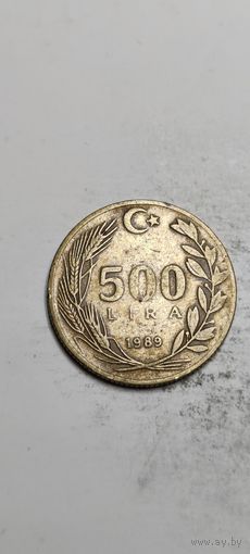 Турция 500 лир 1989