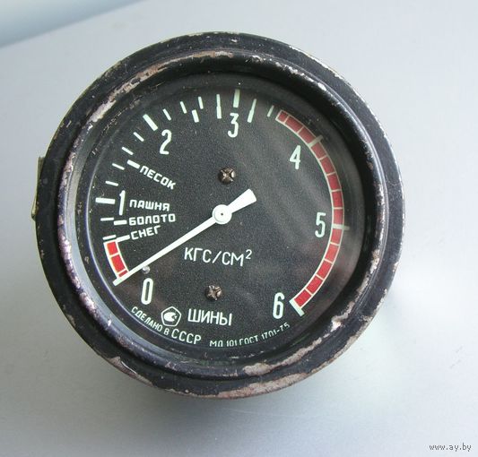 Манометр шинный МД101 в приборную панель ГАЗ-66 , КрАЗ , ЗИЛ и др. светящаяся шкала