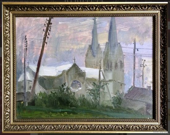 Исаченко В.П./Iсачанка У.П./ - Член БСХ; "Ракаў". 1996 год;к/м;38/48,5 см с рамкой