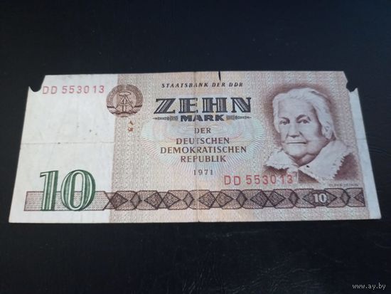 ГДР Германия 10 марок 1971