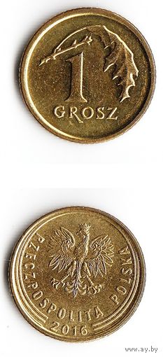 1 грош Польша 2016 года