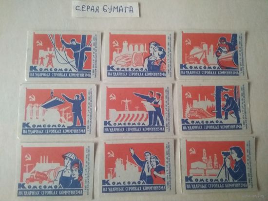 Спичечные этикетки ф.Борисов. Комсомол. 1966 год