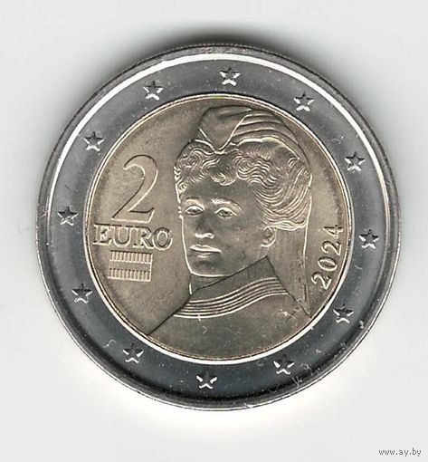 Австрия 2 евро 2024 года. Состояние UNC