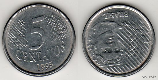 Бразилия km632 5 центаво 1995 год (p0 ТОРГ