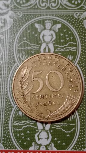 Франция 50 сантимов 1964