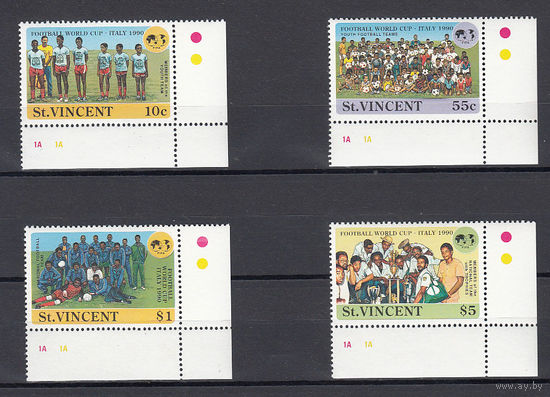 Спорт. Футбол. Сент-Винсент. 1989. 4 марки. Michel N 1337-1340 (9,0 е)
