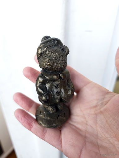 Лот С 1 РУБЛЯ! много лотов! Сувенирная фигурка Мишка "Паддингтон" (патина бронза с зеленцой)