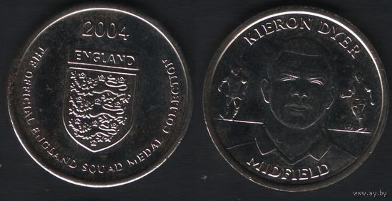 Official England Squad. Midfield. Kieron Dyer -- 2004 England - The Official England Squad Medal Collection (f0