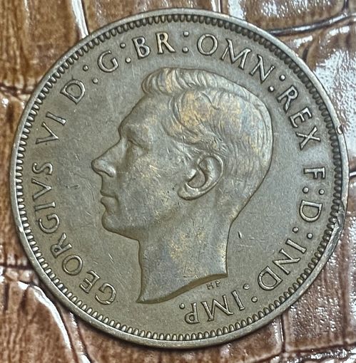 Монета 1 пенни 1940 год. Великобритания. Король Георг VI
