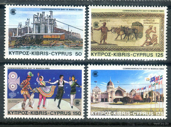 Кипр - 1983г. - день содружества - 4 марки - полная серия, MNH, 1 марка с незначительным дефектом клея [Mi 578-581]. #4-B6-Z-1-9