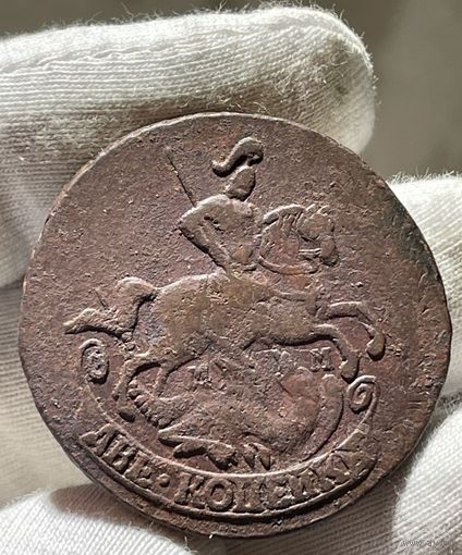 2 копейки 1763 ММ без МЦ.Перечекан.Следы.Кладовая.Состояние !!