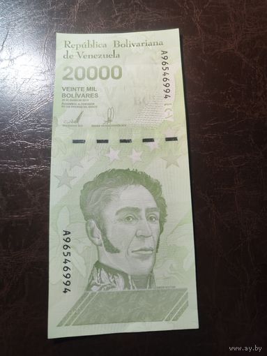Венесуэла 20000 боливаров образца 2019 года AUNC pw110(2)