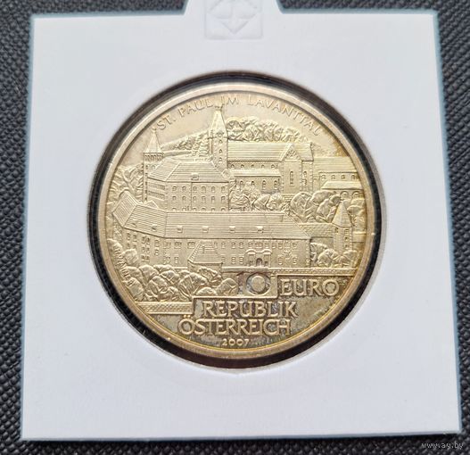 10 евро 2007 Австрия Санкт-Пауль-им-Лавантталь! Серебро 17,3 грамма 925 пробы 0,515 унции! ВОЗМОЖЕН ОБМЕН!