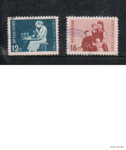 Болгария-1957, (Мих.1016-1017),   гаш., 8 Марта