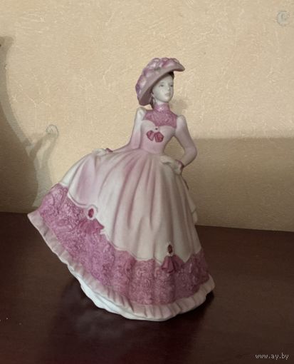 Статуэтка Дама в розовом Jill  Beau Monde  Coalport Англия винтаж