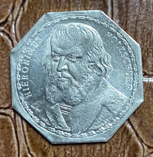 Германия Нюрнберг нотгельд 20 пфеннигов 1921 год Иероним Хольцшуэр. трамвайный жетон