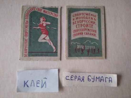 Спичечные этикетки ф.Борисов. Физкультура в БССР. 1961 год