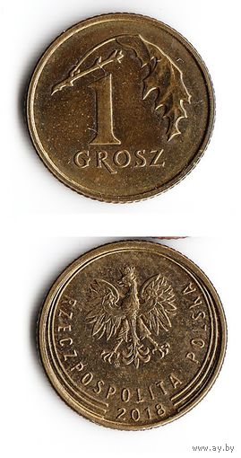 1 грош Польша 2018 года