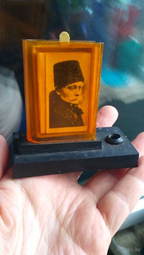 Чернильный прибор с фотовидами. Подставка для ручки. Редкая. СССР.