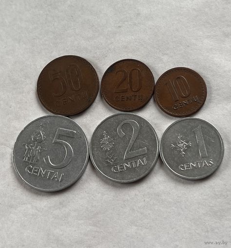 Литва 6 монет 1991