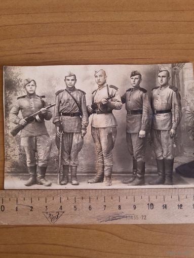 Фото, бойцы РККА с оружием.