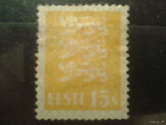 Эстония 1928 стандарт, герб *15с Михель-6,5 евро
