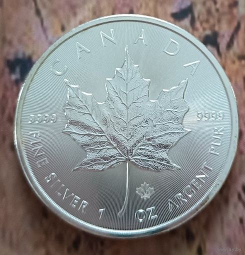 Канада Кленовый лист 1 унция серебра