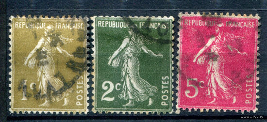 Франция (Республика) - 1931/34г. - сеятельница - 3 марки - гашёные. #1-Fr-17-A-2