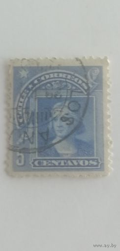 Чили  1905. Голова Христофора Колумба в новом рисунке
