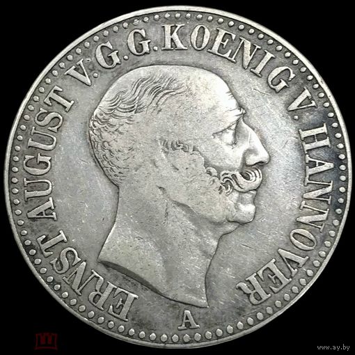 Талер 1842 Ганновер портретное серебро 1 половины 19 века