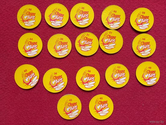 Фишки кепсы caps Chupa caps. Цена за все фишки.