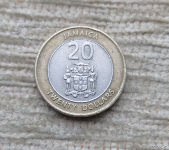 Werty71 Ямайка 20 долларов 2001 биметалл