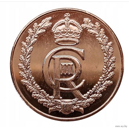 Гибралтар 1 пенни, 2023 Карл III UNC