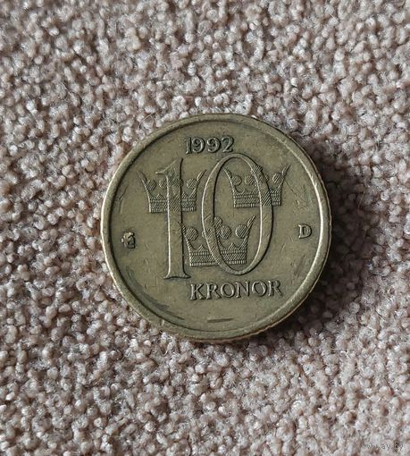 Швеция 10 крон, 1992