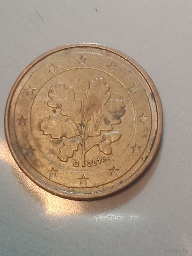 Германия 2 цента 2016 года . G
