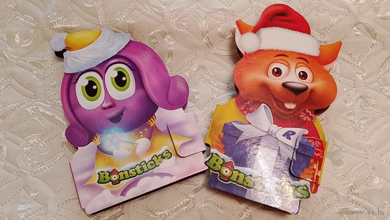 Бонстики в альбоме, зимняя коллекция, зимние бонстики полная серия