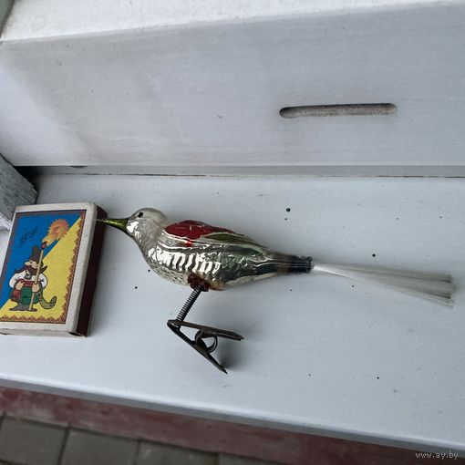 Елочная игрушка ГДР 5. Птичка