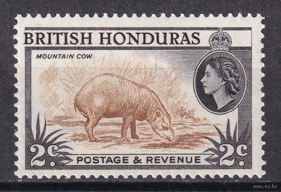 73.BrKCI. Великобритания. Колонии. Британский Гондурас. Местные мотивы. Елизавета II. 1961 г. 2C. Mi.#142D.