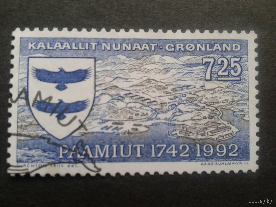 Дания Гренландия 1992 герб города