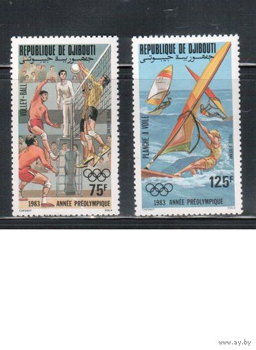 Джибути-1983 (Мих.361-362) **  , Спорт, ОИ-1984 (полная серия)