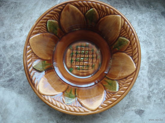 Новая тарелка миска салатник "ПОДСОЛНУХ" ЗИК Конаково