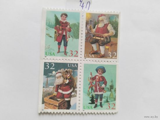 США  1995 кв/бл   Рождество