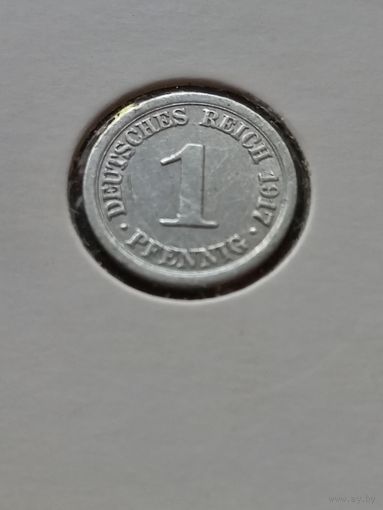 Германия 1 пфенниг 1917 г. -  А