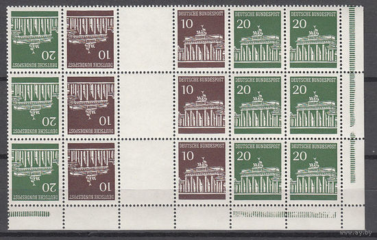 Германия (ФРГ). 1966. Фрагмент листа. Michel N 506-507 (- е)