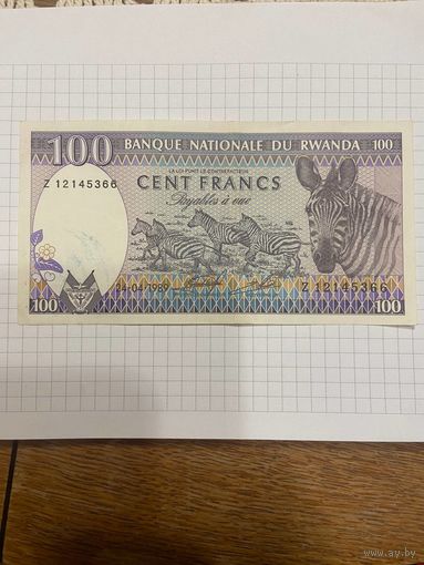 РУАНДА 100 ФРАНКОВ 1989-1101