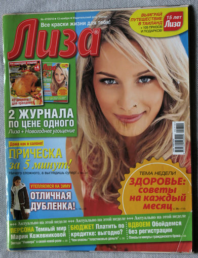 Лиза. ноябрь номер 47 2010. 170 стр