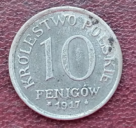 Польша 10 фенигов, 1917-1918