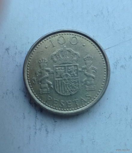 Испания 100 песет 1998 год номинал цифрами