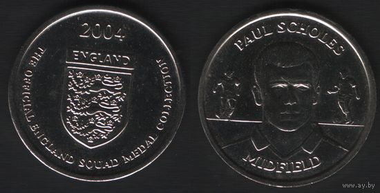 Official England Squad. Midfield. Paul Scholes -- 2004 England - The Official England Squad Medal Collection (f0
