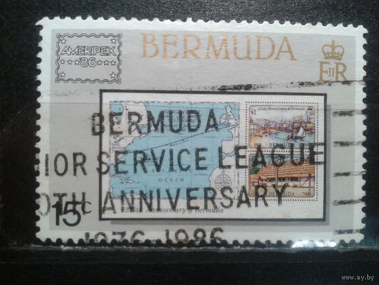 Бермуды, колония Англии, 1986. Международная филвыставка